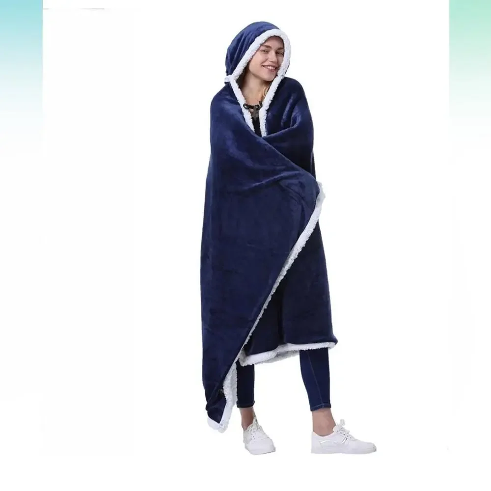 Wearable Blanket Hoodie - Daughter Son Birthday Gift for Mom, Husband Mom Wife - Picture 2 of 3